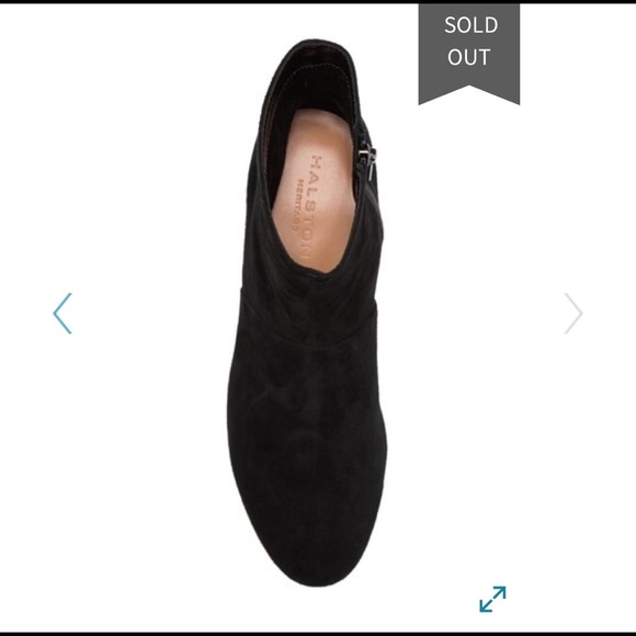 New Chic Halston Heritage Black Marble Pattern Block Heel Bootie - Picture 5 of 5